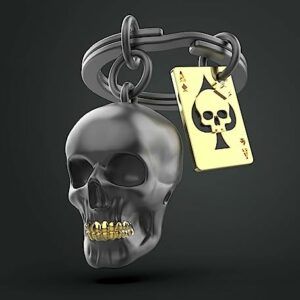 Porte-clés Metalmorphose tete de mort